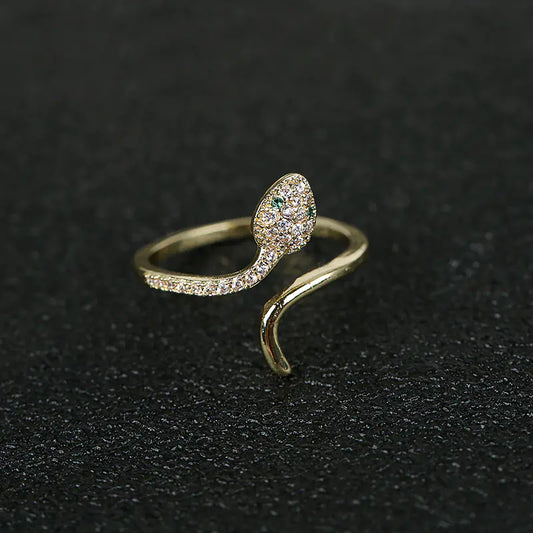 Fashion Copper Ring with Micro-Inlaid Zircon